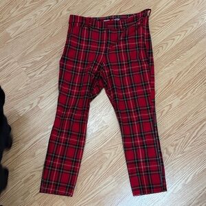 OLD NAVY Red Plaid Pants